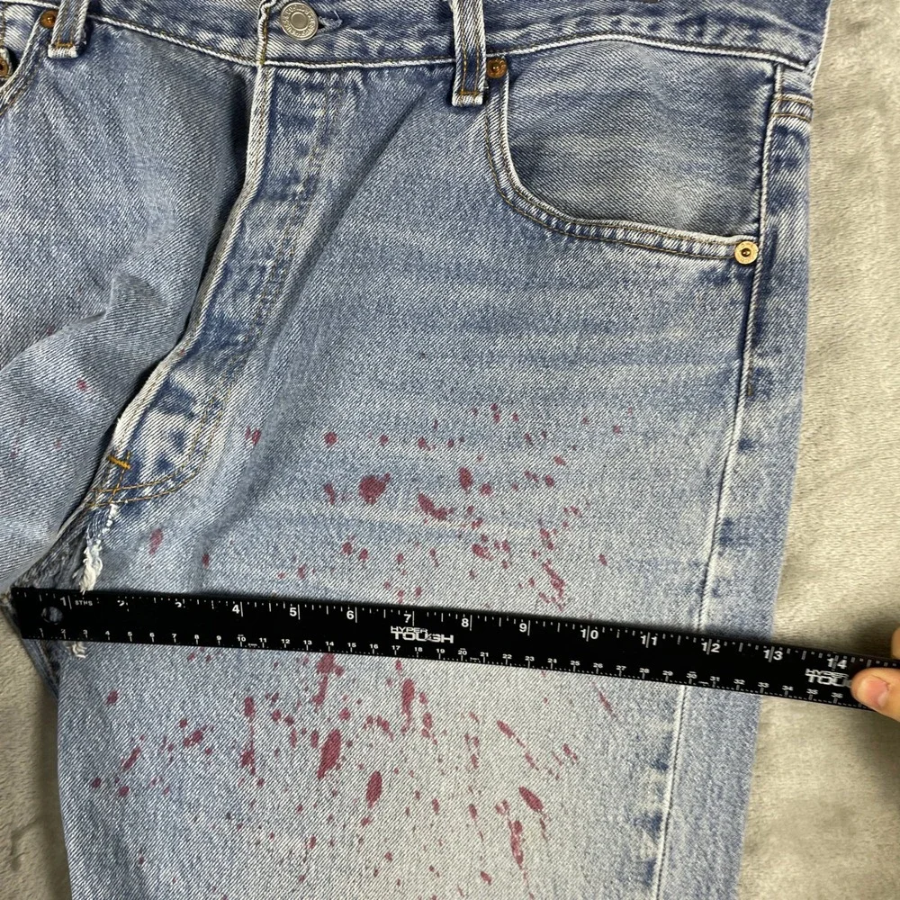 Vintage Levis 501 Jeans Mens 38x30 fits 37 Paint Splatter Distressed Made in USA